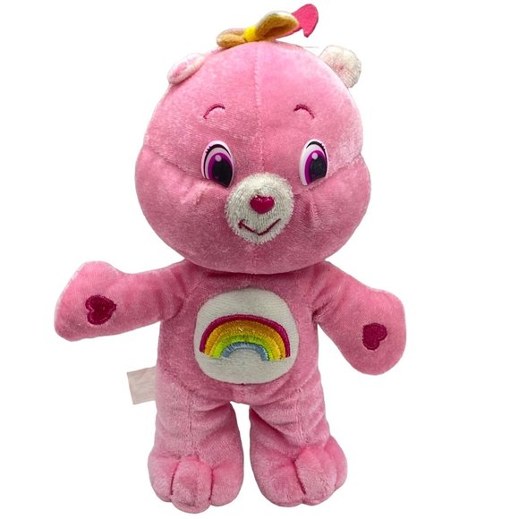 Nanco Other - 2007 Nanco Care Bears Cheer Bear Plush Stuffed Animal Toy Pink Heart Rainbow 8"